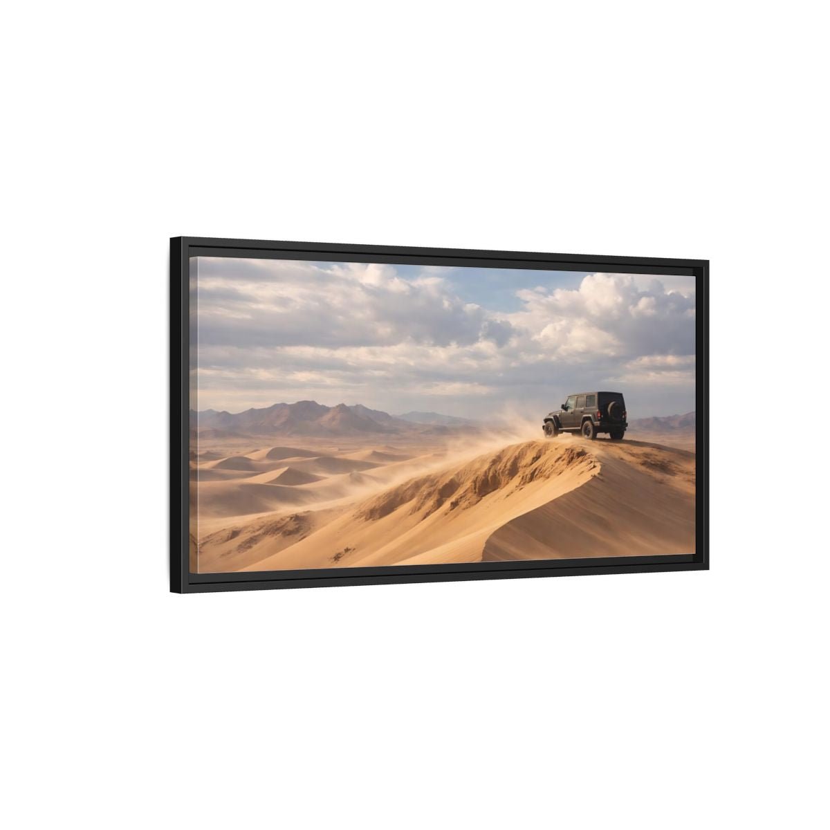 Landscape Nature Off - Road Vehicle Desert Offroad - Framed Canvas Wall Art Print - YesArtYes