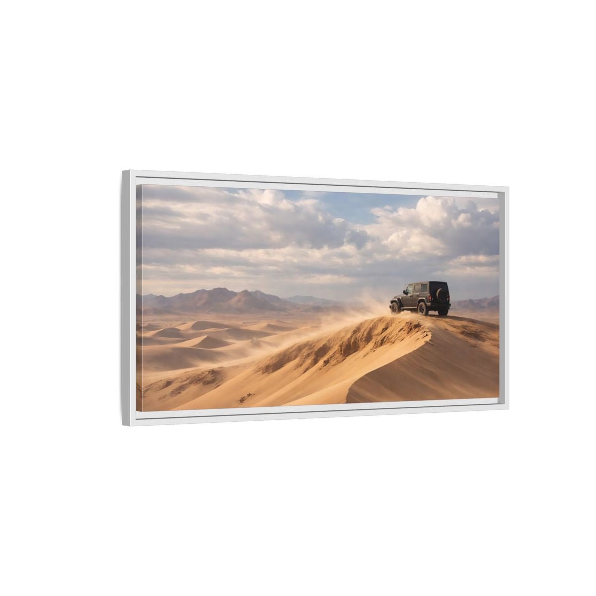 Landscape Nature Off - Road Vehicle Desert Offroad - Framed Canvas Wall Art Print - YesArtYes