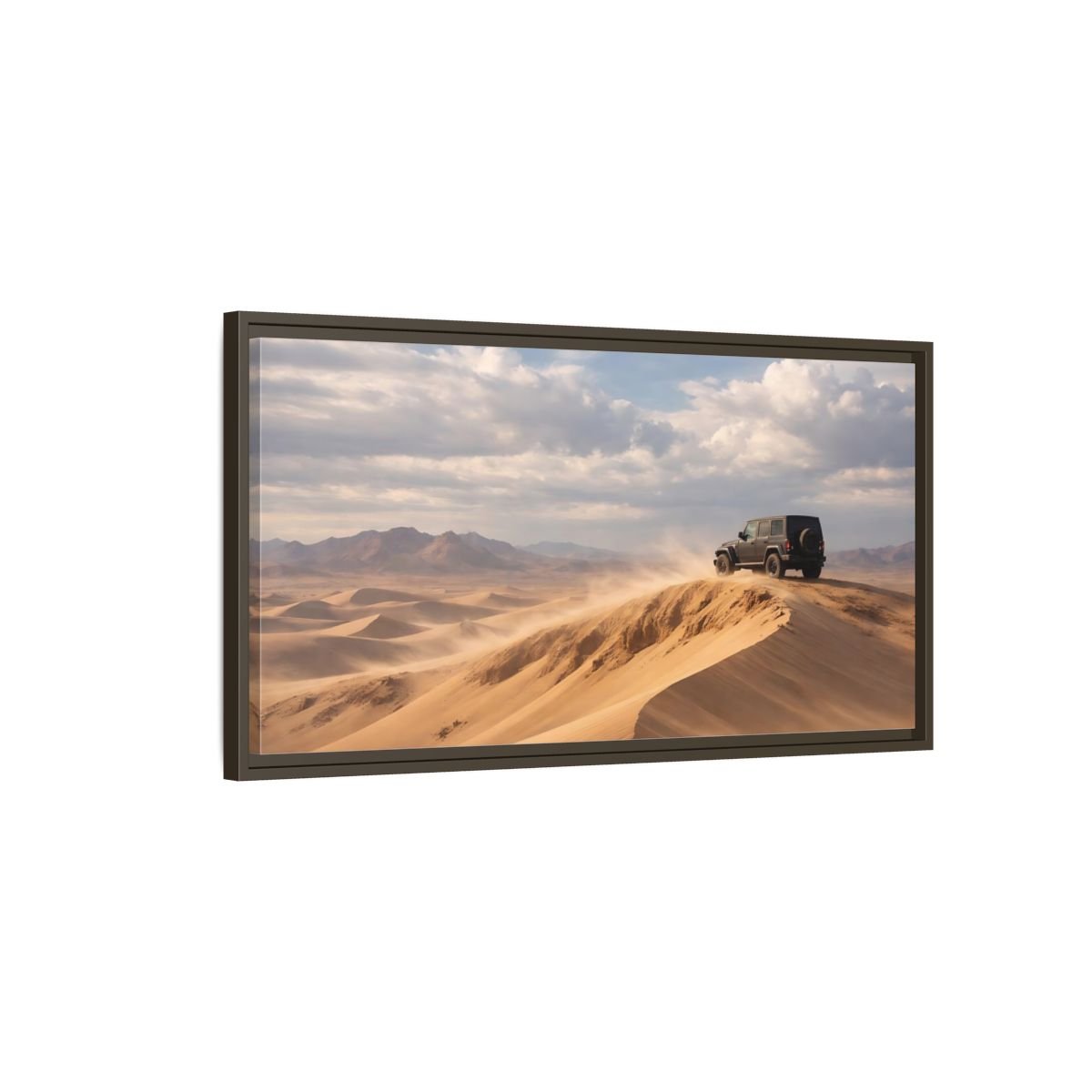Landscape Nature Off - Road Vehicle Desert Offroad - Framed Canvas Wall Art Print - YesArtYes