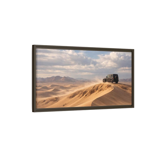Landscape Nature Off - Road Vehicle Desert Offroad - Framed Canvas Wall Art Print - YesArtYes