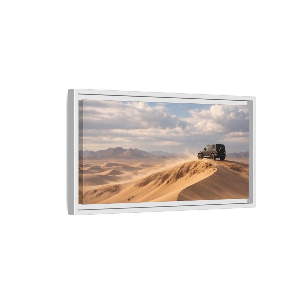 Landscape Nature Off - Road Vehicle Desert Offroad - Framed Canvas Wall Art Print - YesArtYes