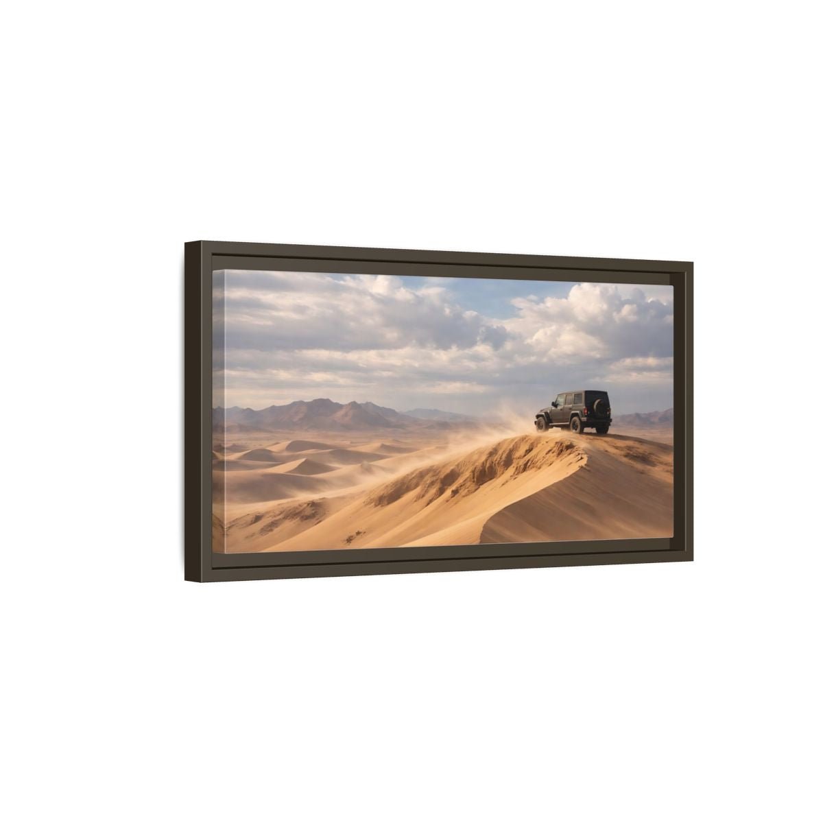 Landscape Nature Off - Road Vehicle Desert Offroad - Framed Canvas Wall Art Print - YesArtYes