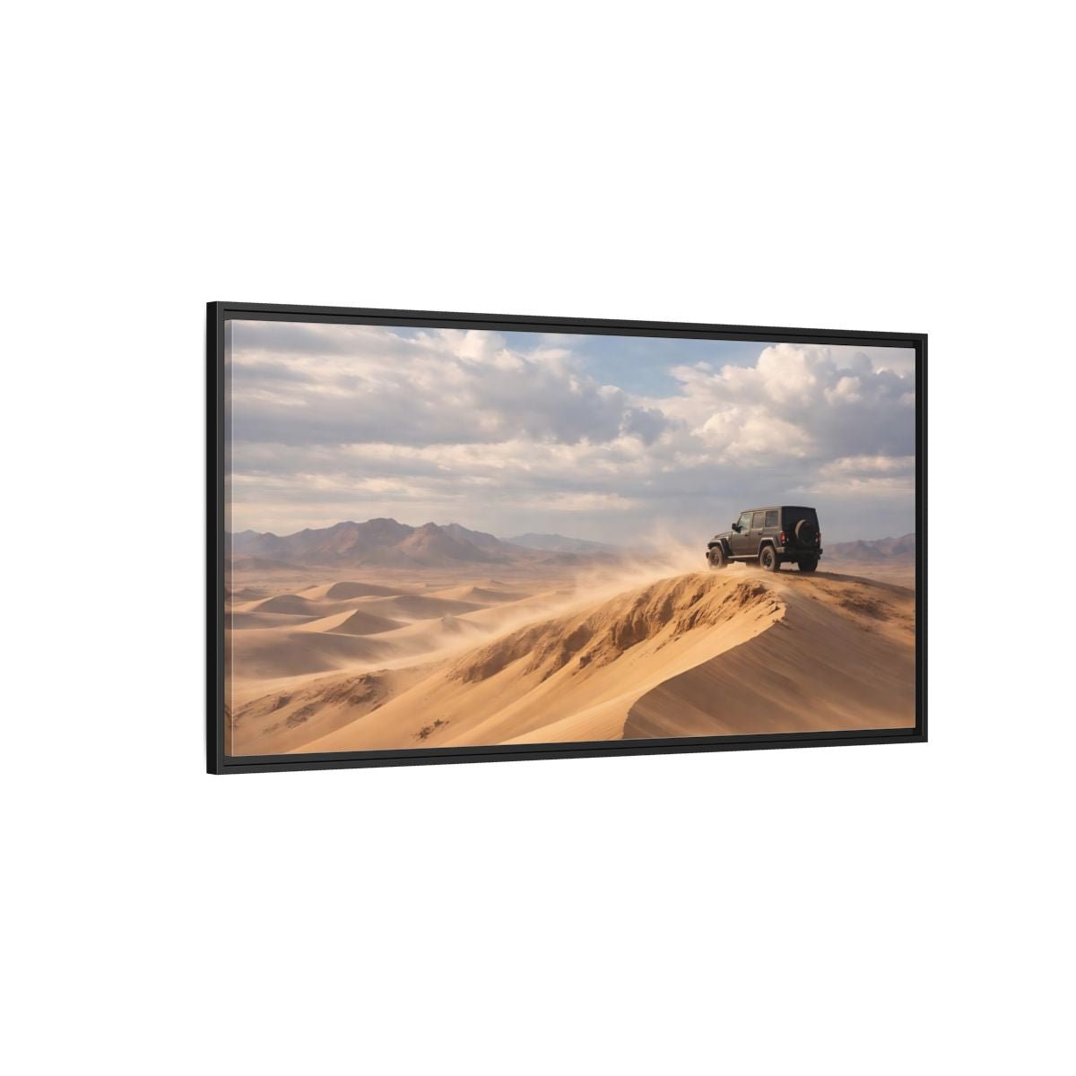 Landscape Nature Off - Road Vehicle Desert Offroad - Framed Canvas Wall Art Print - YesArtYes
