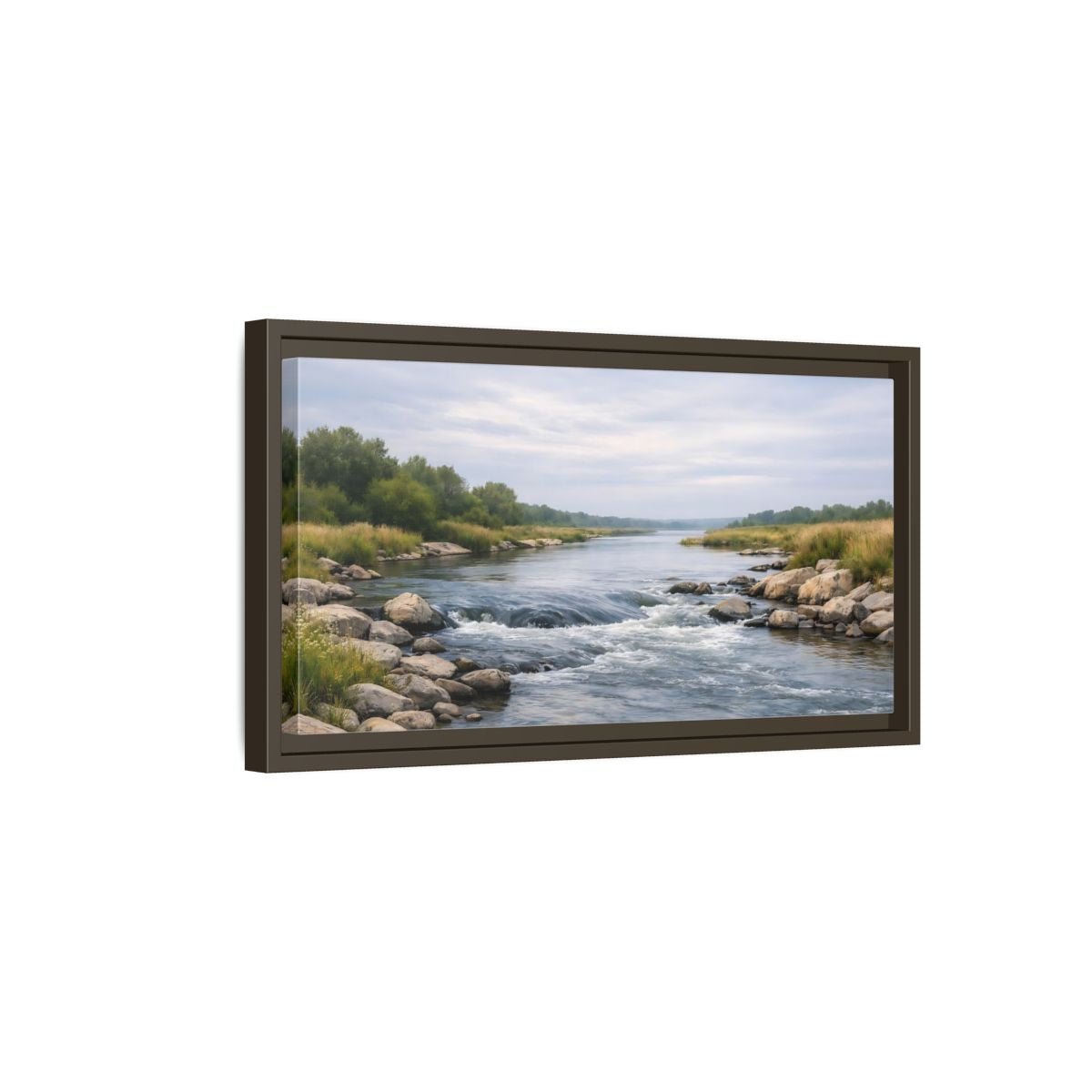 Landscape Nature River - Framed Canvas Wall Art Print - YesArtYes