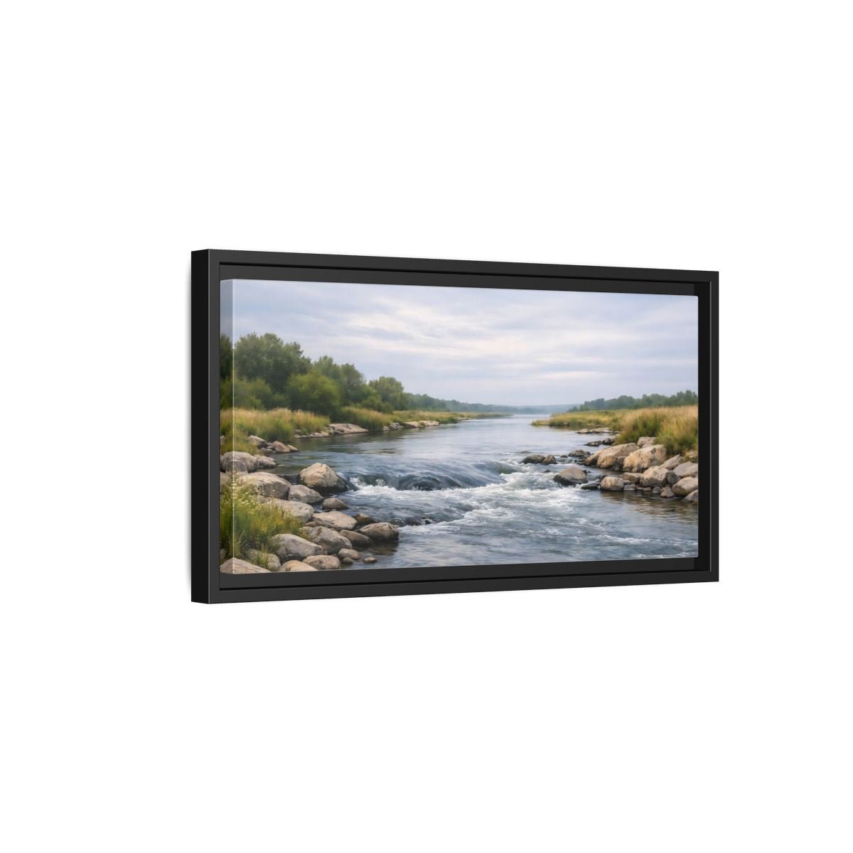 Landscape Nature River - Framed Canvas Wall Art Print - YesArtYes