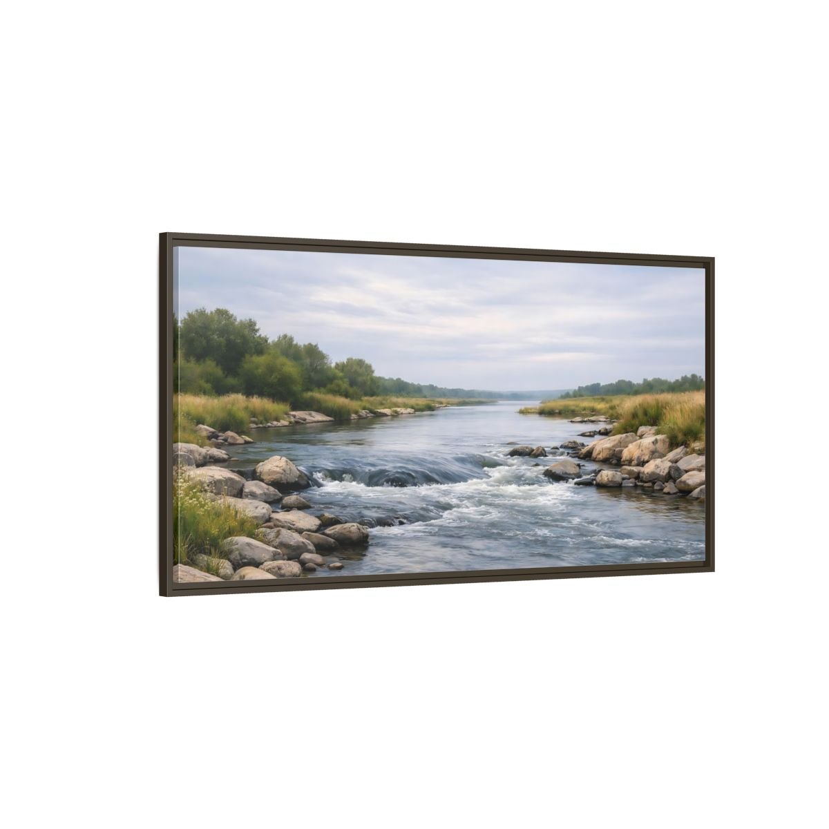 Landscape Nature River - Framed Canvas Wall Art Print - YesArtYes