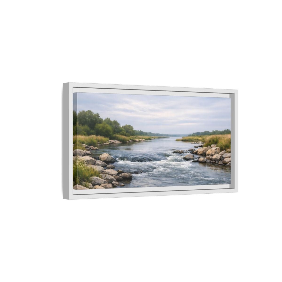 Landscape Nature River - Framed Canvas Wall Art Print - YesArtYes