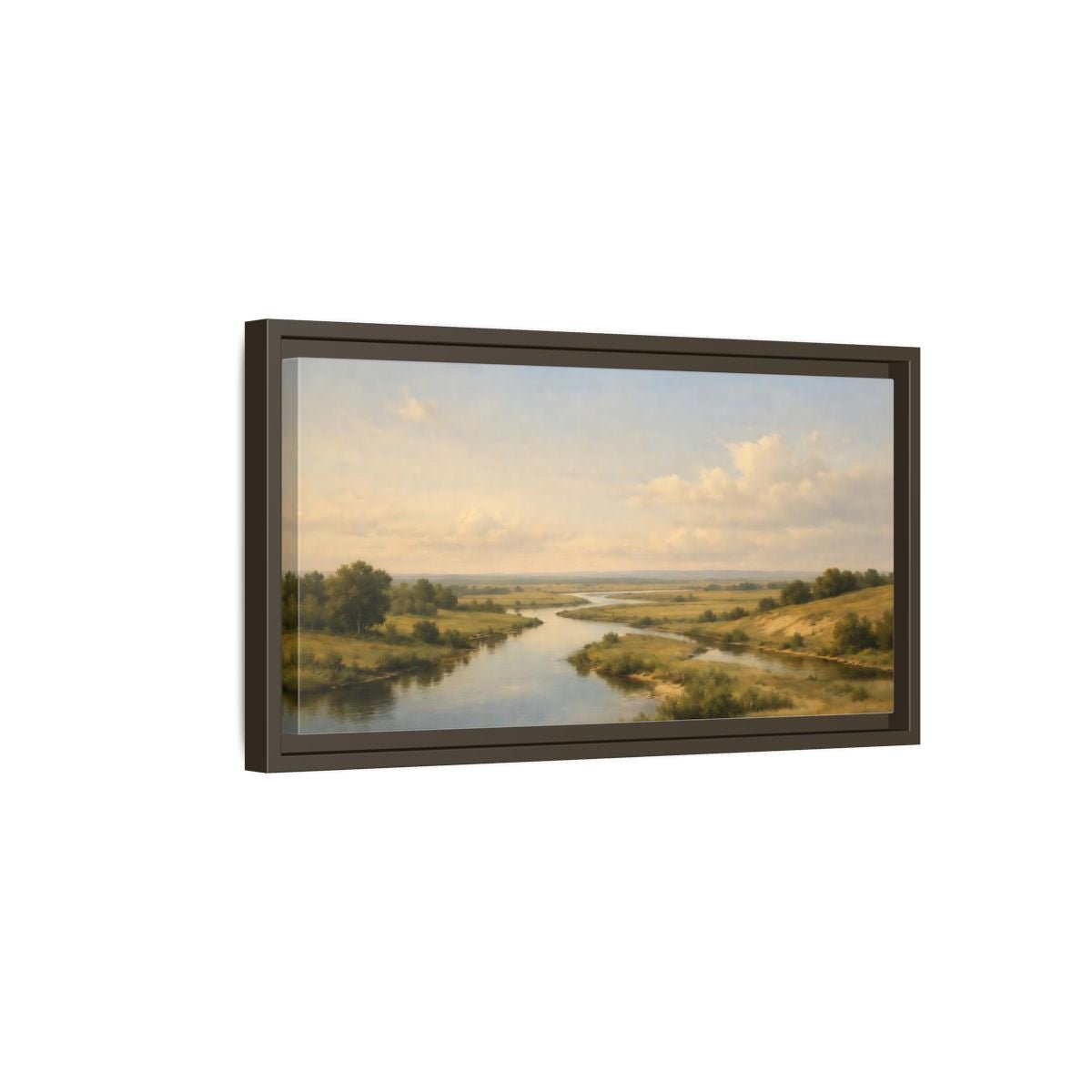 Landscape Nature River - Framed Canvas Wall Art Print - YesArtYes