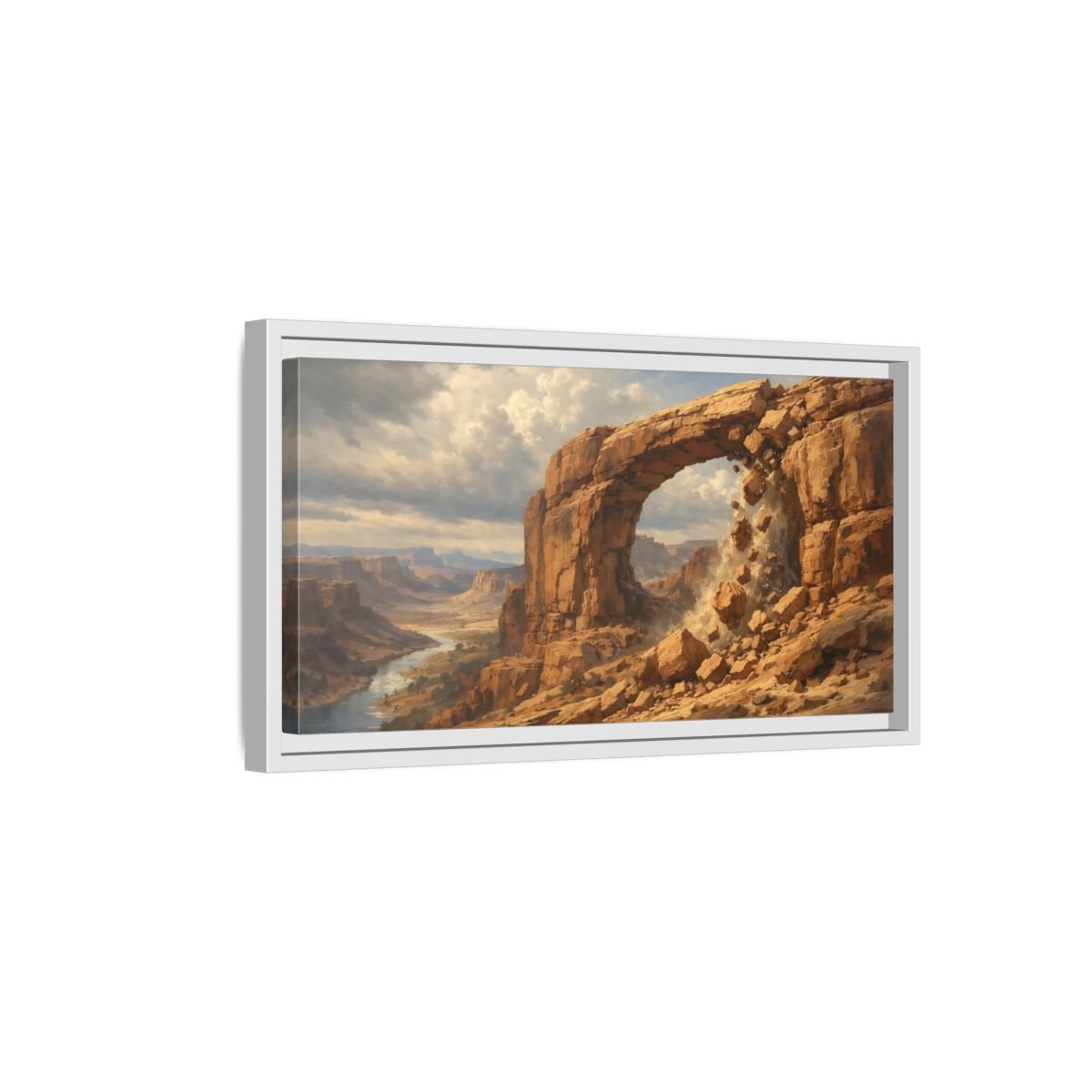 Landscape Nature Rock Arch Canyon - Framed Canvas Wall Art Print - YesArtYes