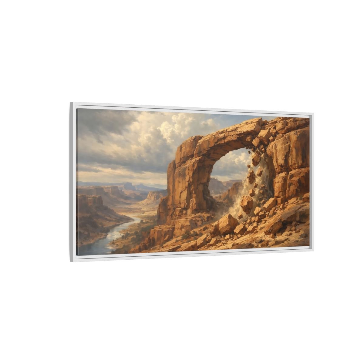 Landscape Nature Rock Arch Canyon - Framed Canvas Wall Art Print - YesArtYes