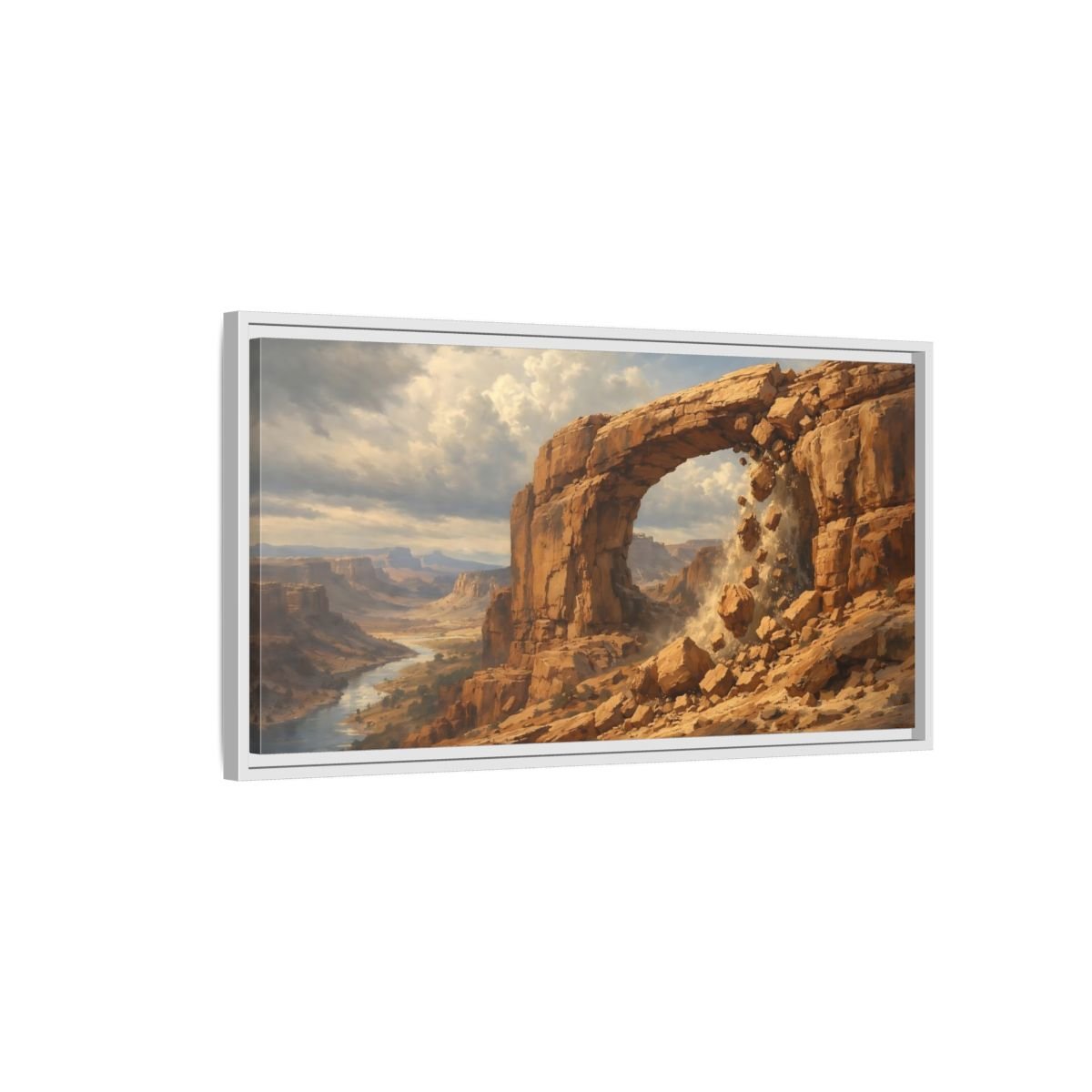 Landscape Nature Rock Arch Canyon - Framed Canvas Wall Art Print - YesArtYes
