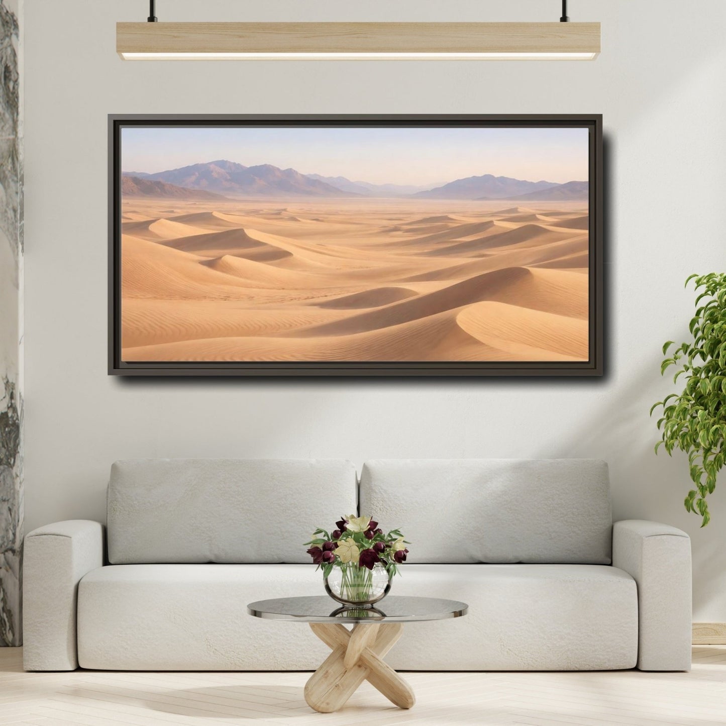 Landscape Nature Sand Dunes Desert - Framed Canvas Wall Art Print - YesArtYes