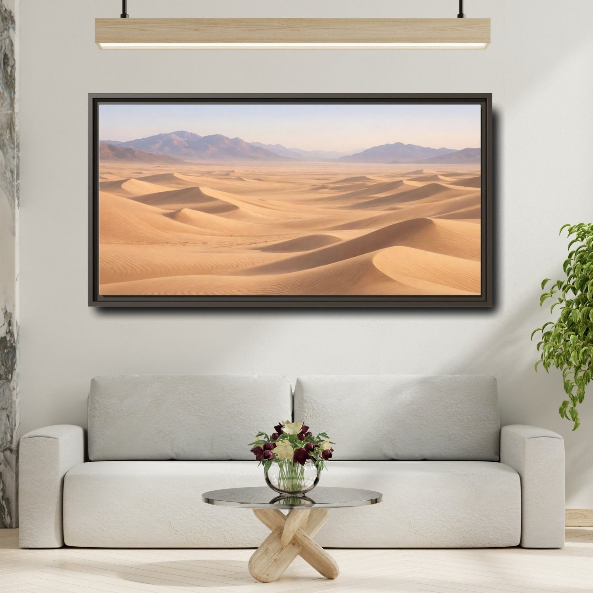Landscape Nature Sand Dunes Desert - Framed Canvas Wall Art Print - YesArtYes