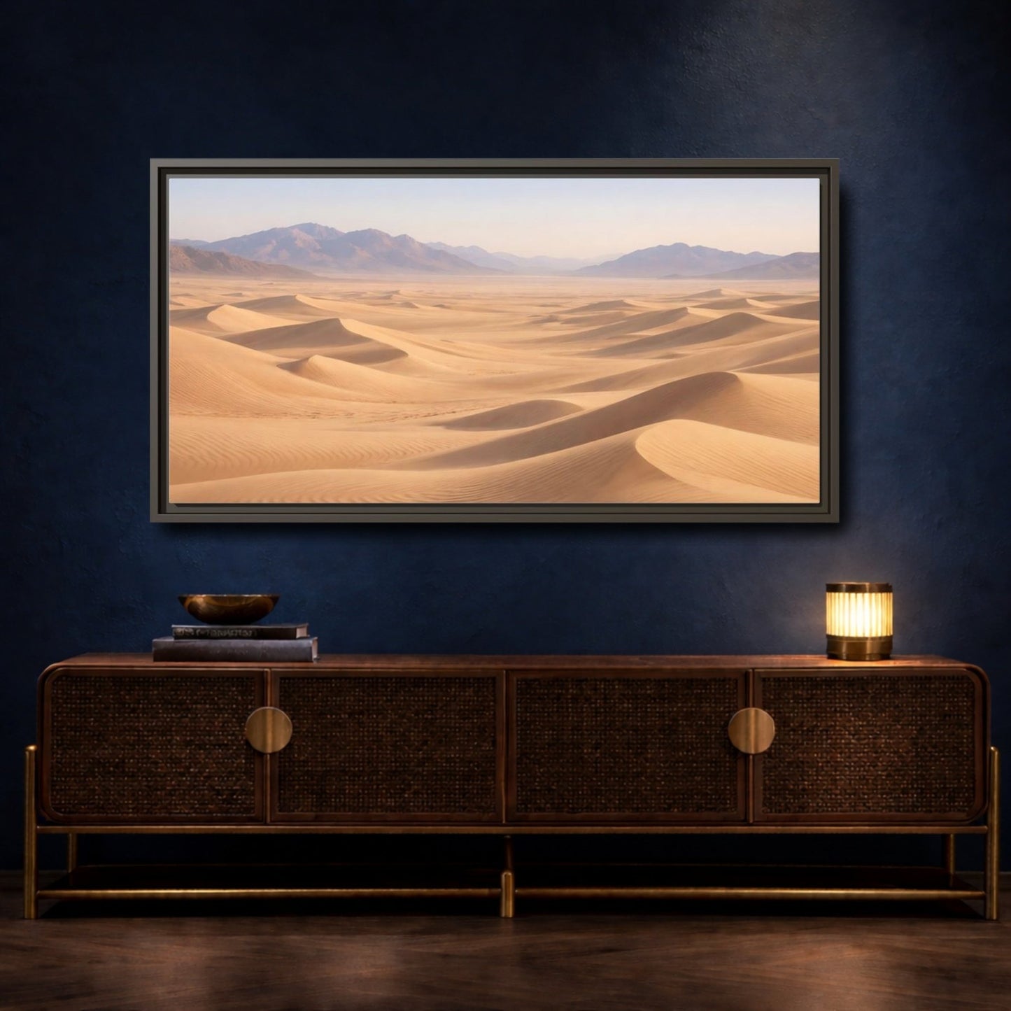 Landscape Nature Sand Dunes Desert - Framed Canvas Wall Art Print - YesArtYes