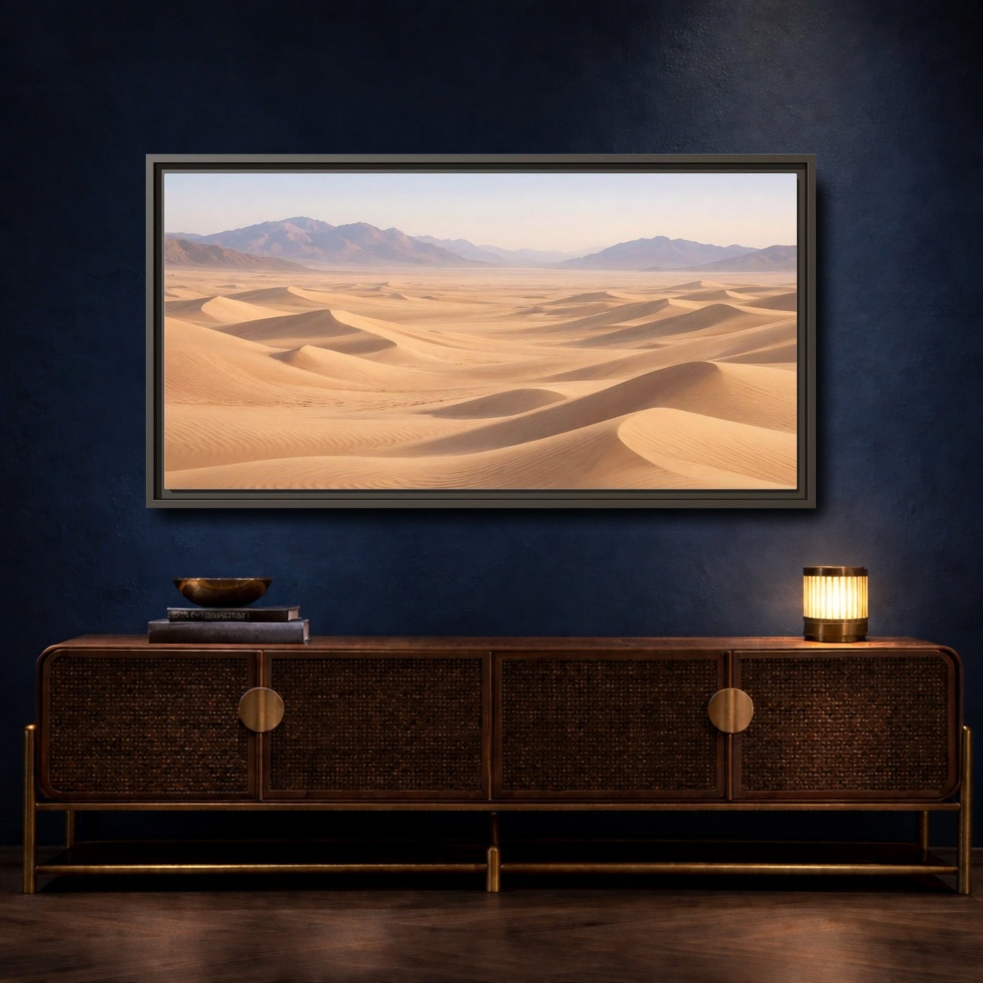 Landscape Nature Sand Dunes Desert - Framed Canvas Wall Art Print - YesArtYes