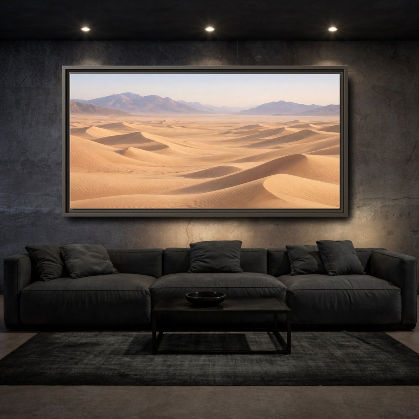 Landscape Nature Sand Dunes Desert - Framed Canvas Wall Art Print - YesArtYes