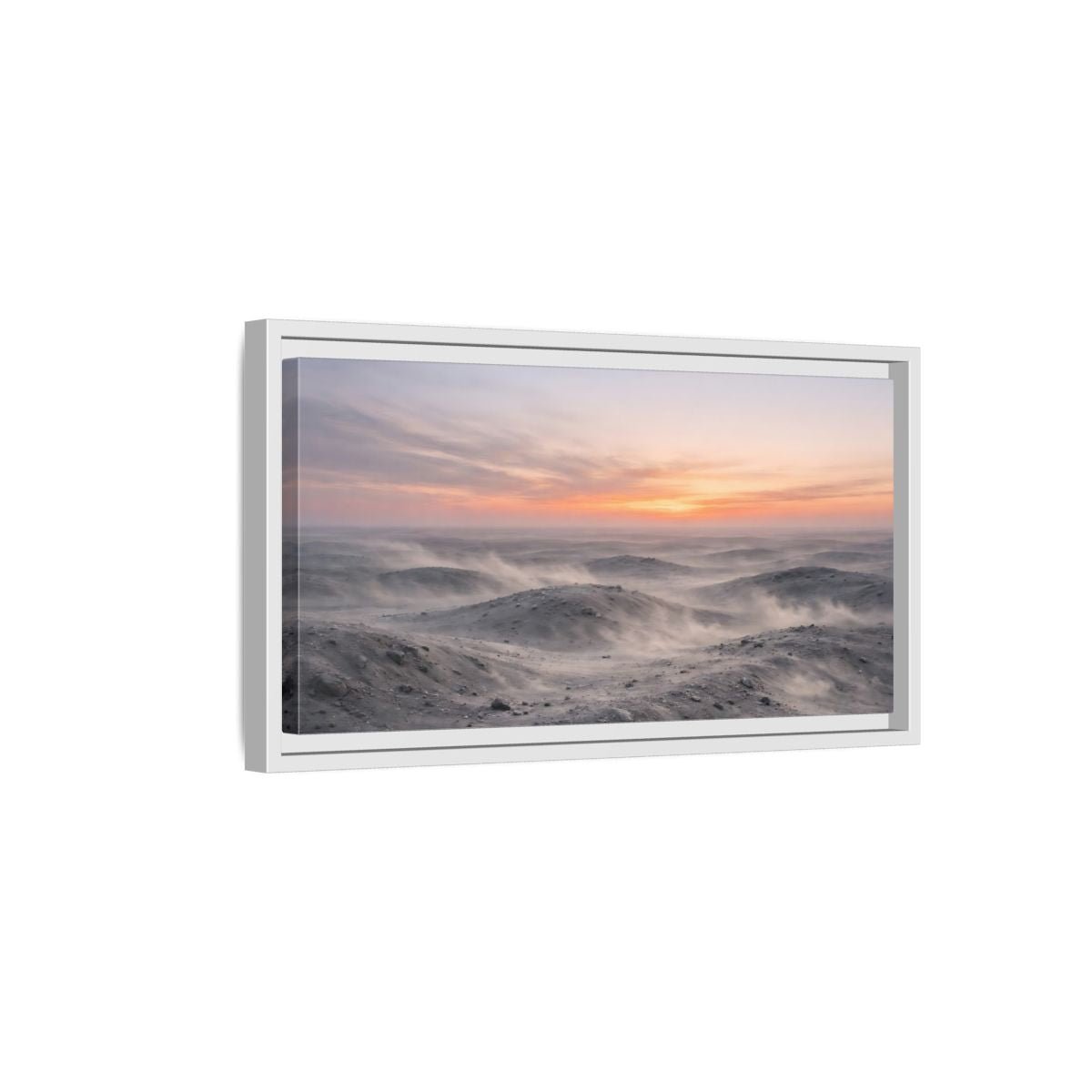 Landscape Nature Sand Dunes Dusty Desert - Framed Canvas Wall Art Print - YesArtYes