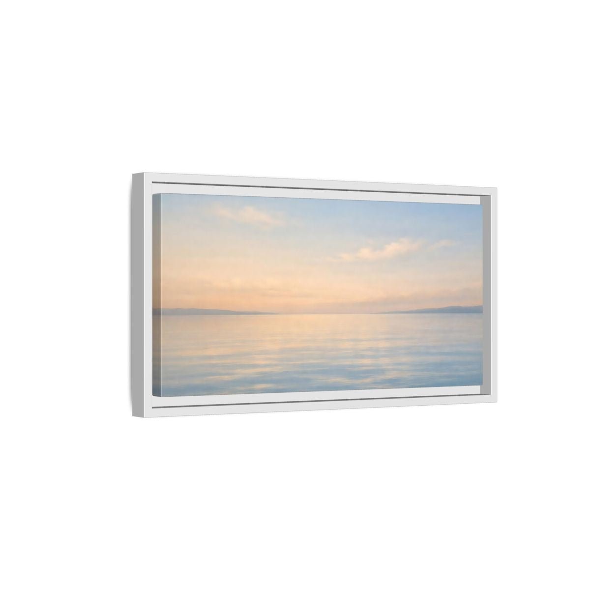 Landscape Nature Seascape Pastel - Framed Canvas Wall Art Print - YesArtYes