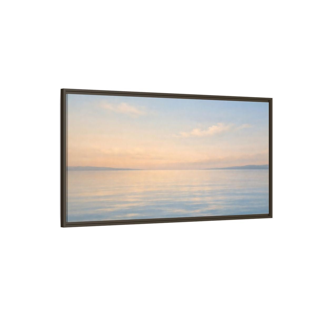 Landscape Nature Seascape Pastel - Framed Canvas Wall Art Print - YesArtYes