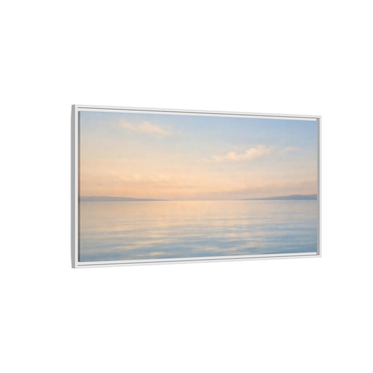 Landscape Nature Seascape Pastel - Framed Canvas Wall Art Print - YesArtYes