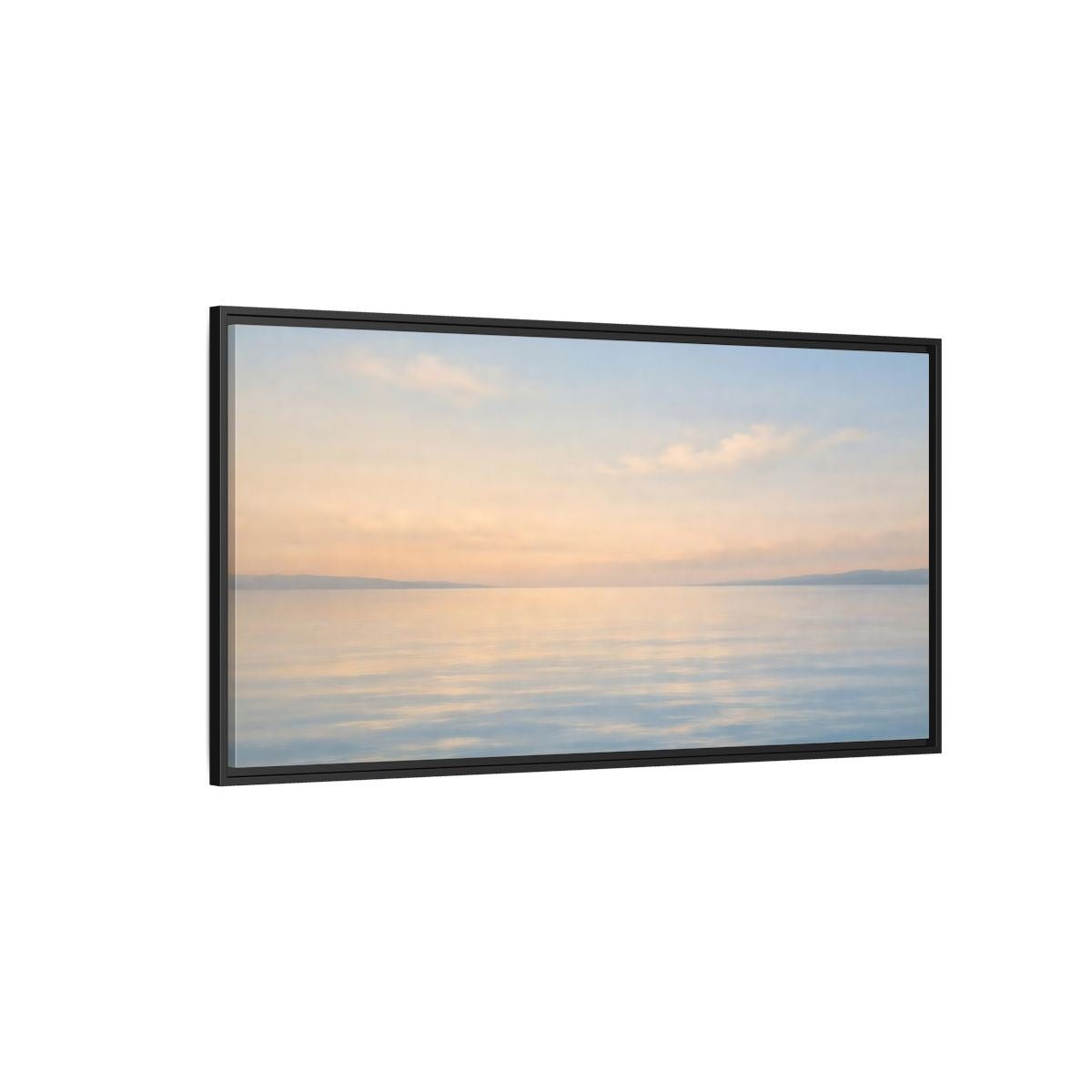 Landscape Nature Seascape Pastel - Framed Canvas Wall Art Print - YesArtYes