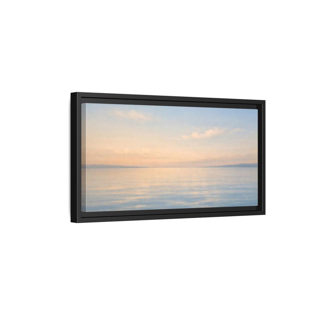 Landscape Nature Seascape Pastel - Framed Canvas Wall Art Print - YesArtYes