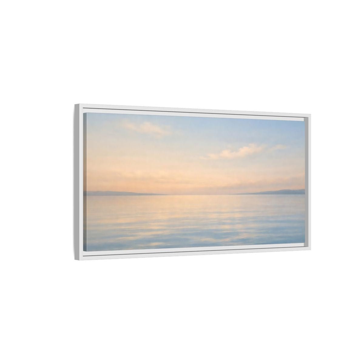 Landscape Nature Seascape Pastel - Framed Canvas Wall Art Print - YesArtYes