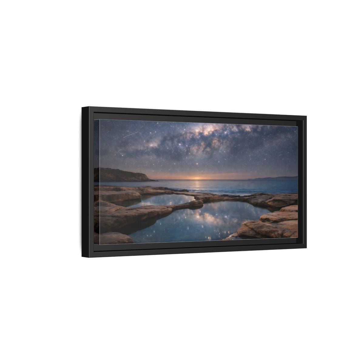 Landscape Nature Starry Night Milky Way - Framed Canvas Wall Art Print - YesArtYes