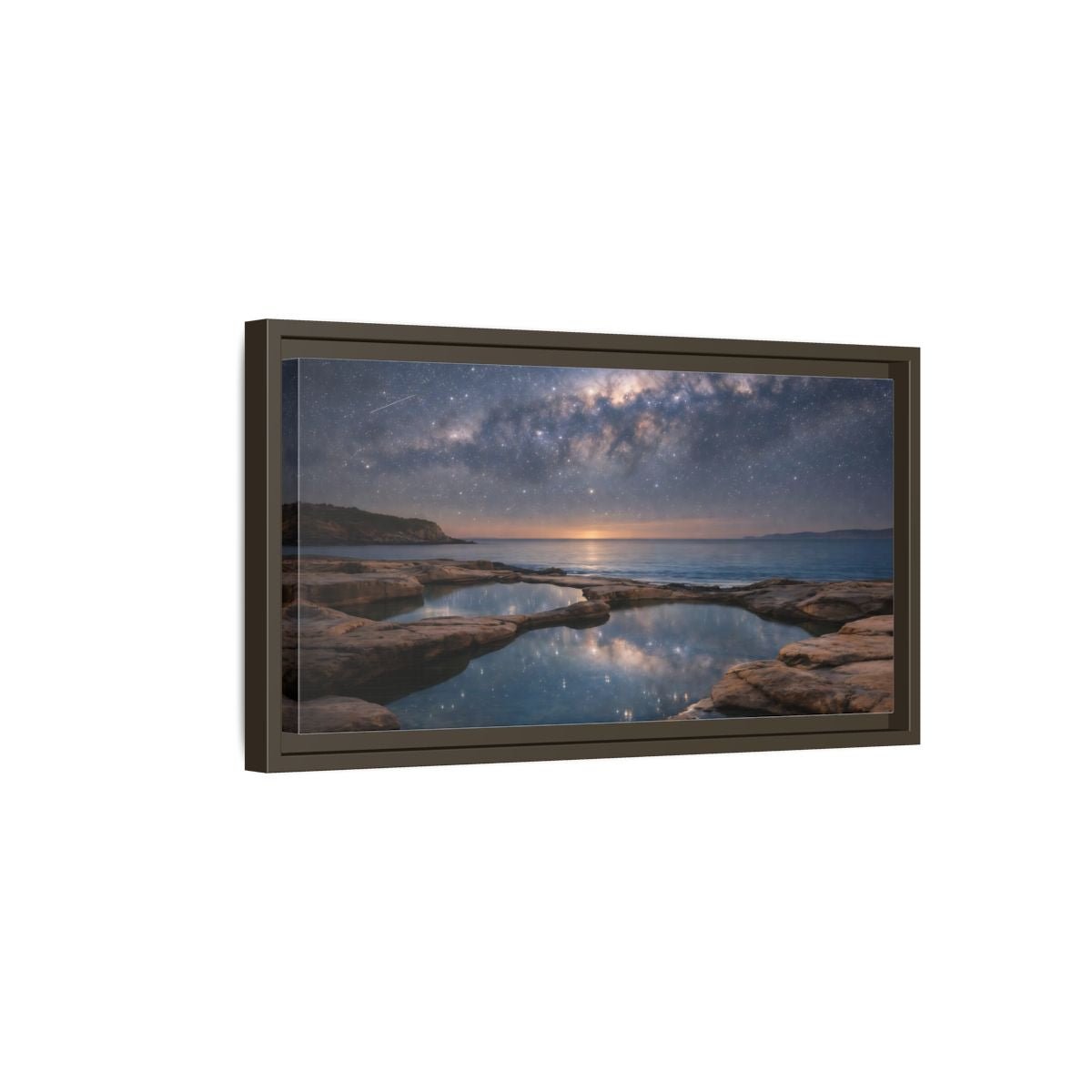 Landscape Nature Starry Night Milky Way - Framed Canvas Wall Art Print - YesArtYes