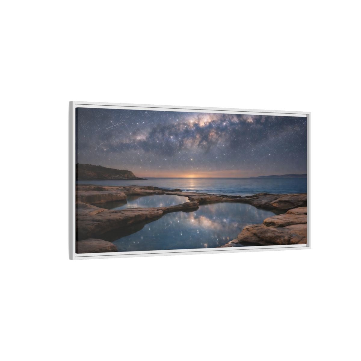 Landscape Nature Starry Night Milky Way - Framed Canvas Wall Art Print - YesArtYes
