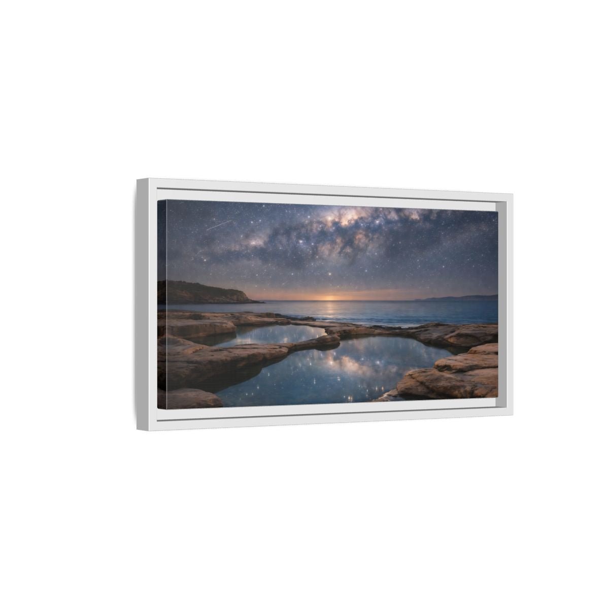 Landscape Nature Starry Night Milky Way - Framed Canvas Wall Art Print - YesArtYes