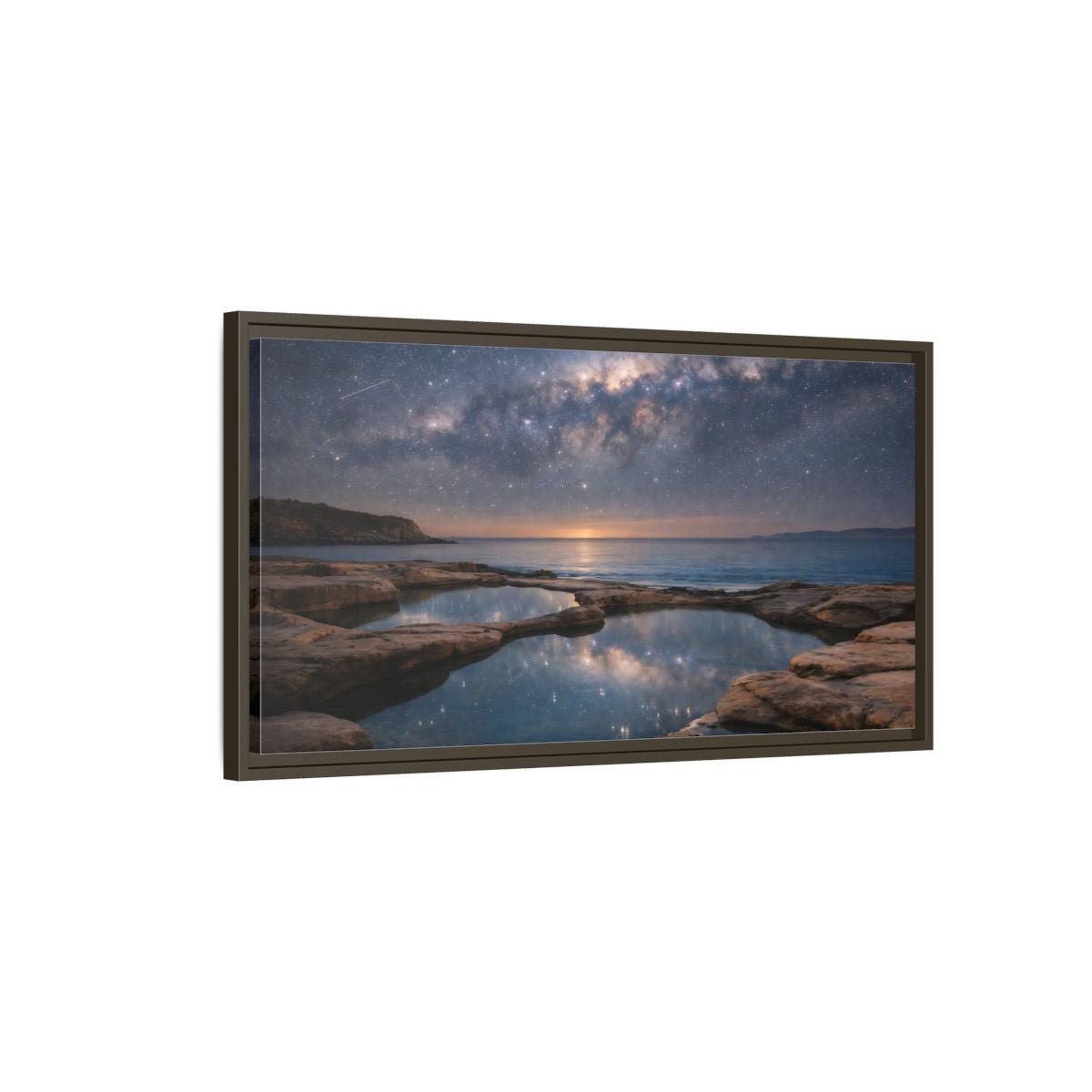 Landscape Nature Starry Night Milky Way - Framed Canvas Wall Art Print - YesArtYes