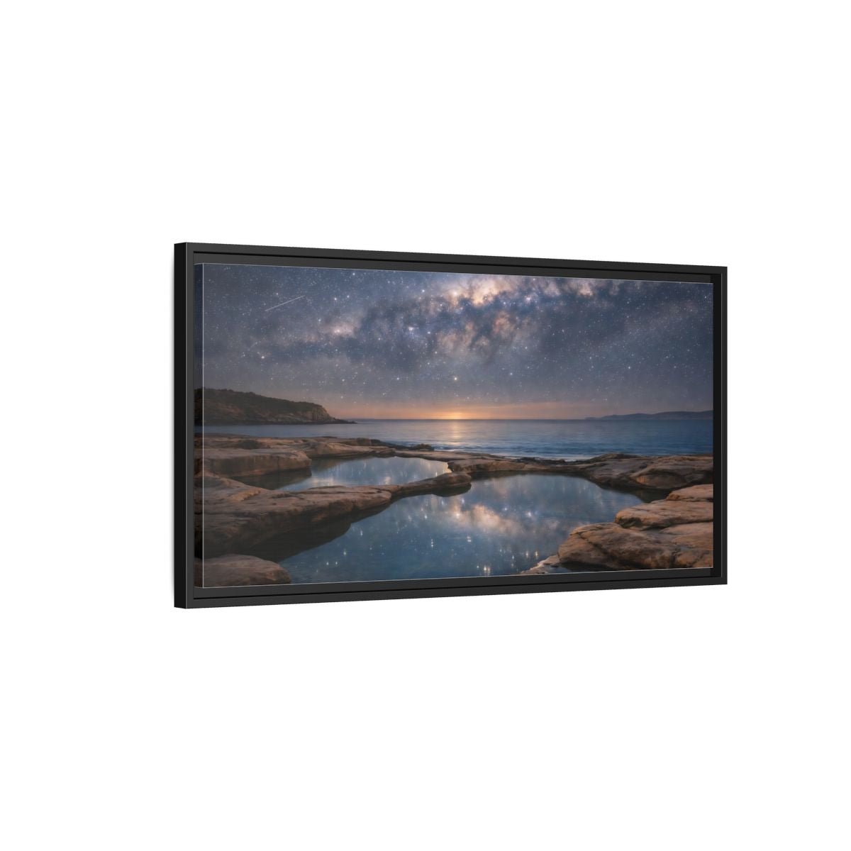 Landscape Nature Starry Night Milky Way - Framed Canvas Wall Art Print - YesArtYes