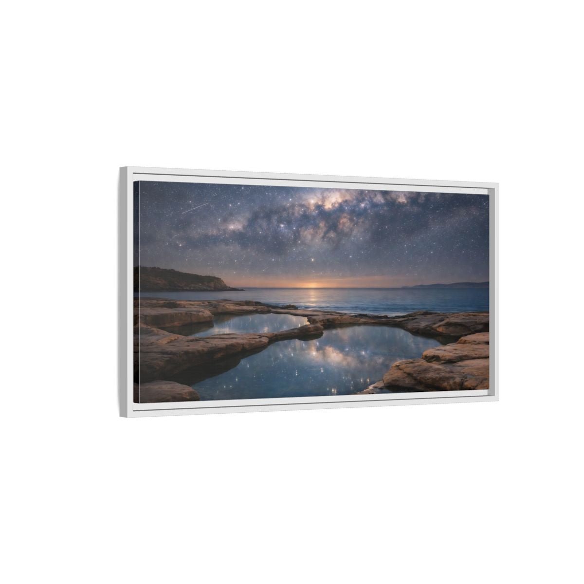 Landscape Nature Starry Night Milky Way - Framed Canvas Wall Art Print - YesArtYes