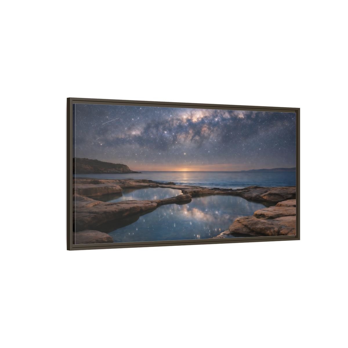 Landscape Nature Starry Night Milky Way - Framed Canvas Wall Art Print - YesArtYes