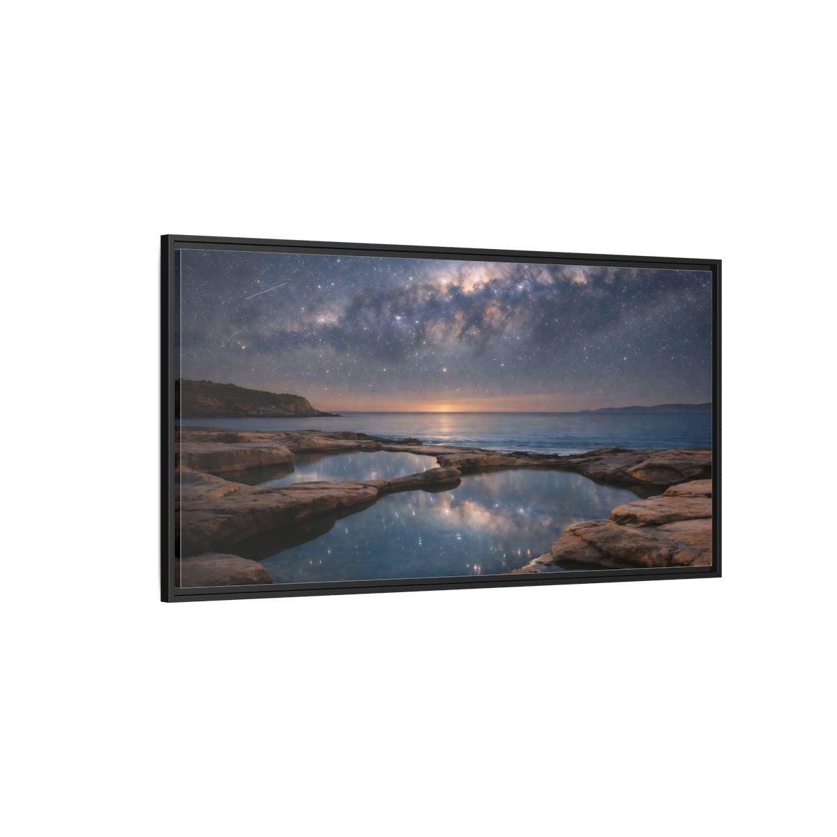 Landscape Nature Starry Night Milky Way - Framed Canvas Wall Art Print - YesArtYes