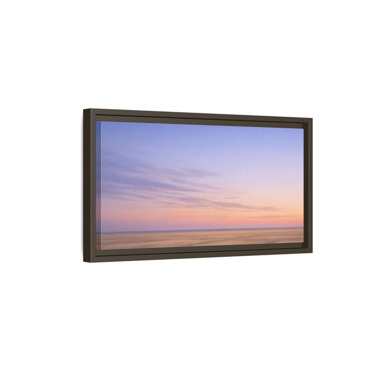 Landscape Nature Sunset Field Pastel - Framed Canvas Wall Art Print - YesArtYes