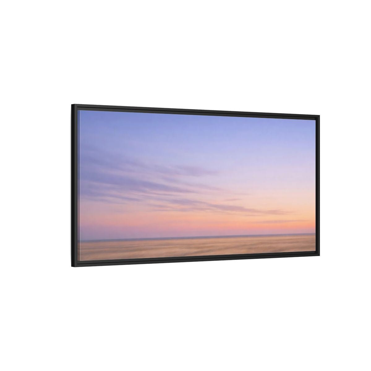 Landscape Nature Sunset Field Pastel - Framed Canvas Wall Art Print - YesArtYes