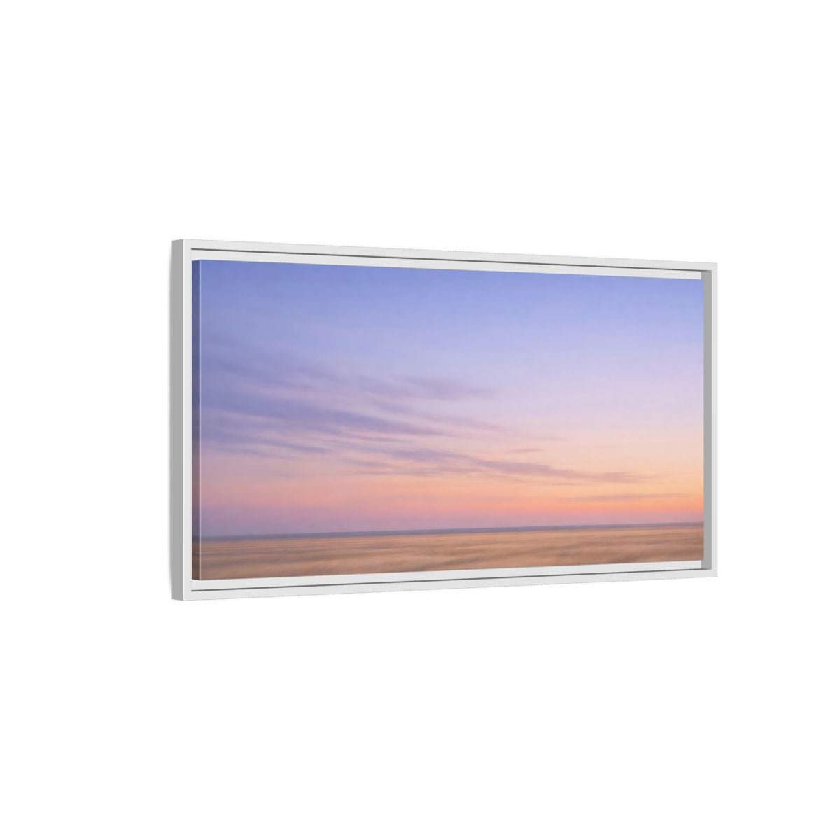 Landscape Nature Sunset Field Pastel - Framed Canvas Wall Art Print - YesArtYes