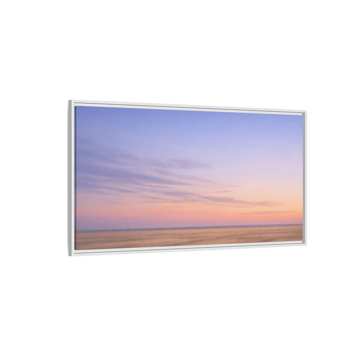 Landscape Nature Sunset Field Pastel - Framed Canvas Wall Art Print - YesArtYes