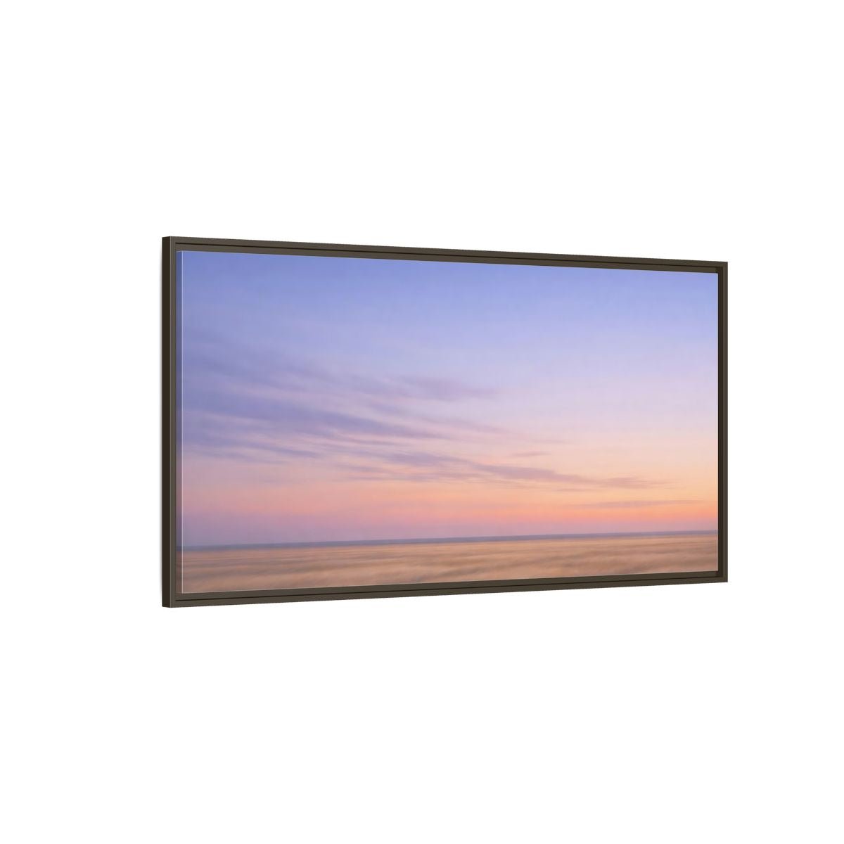 Landscape Nature Sunset Field Pastel - Framed Canvas Wall Art Print - YesArtYes