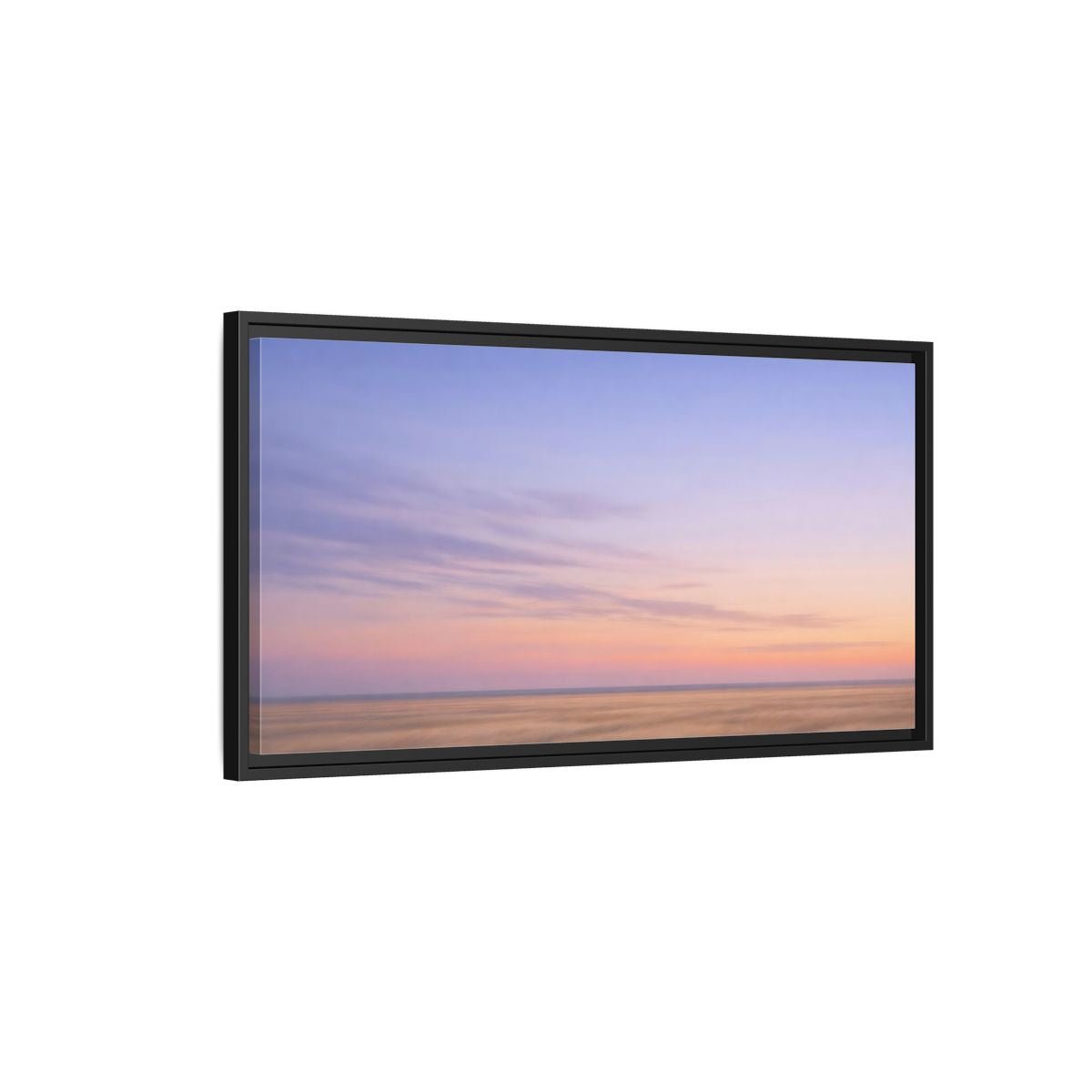 Landscape Nature Sunset Field Pastel - Framed Canvas Wall Art Print - YesArtYes