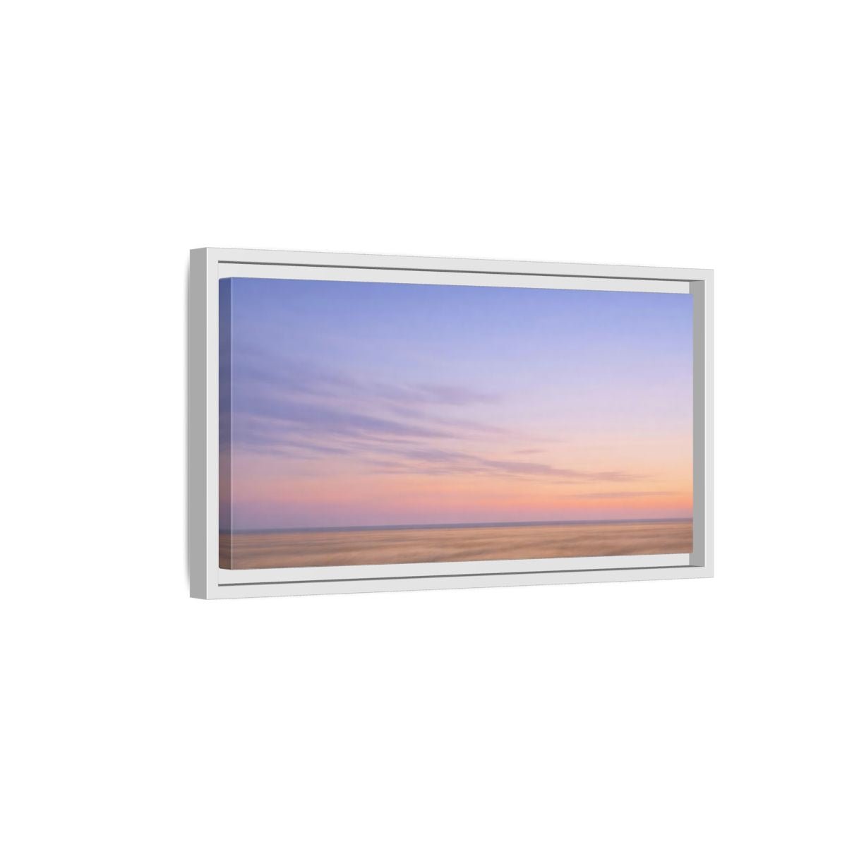 Landscape Nature Sunset Field Pastel - Framed Canvas Wall Art Print - YesArtYes