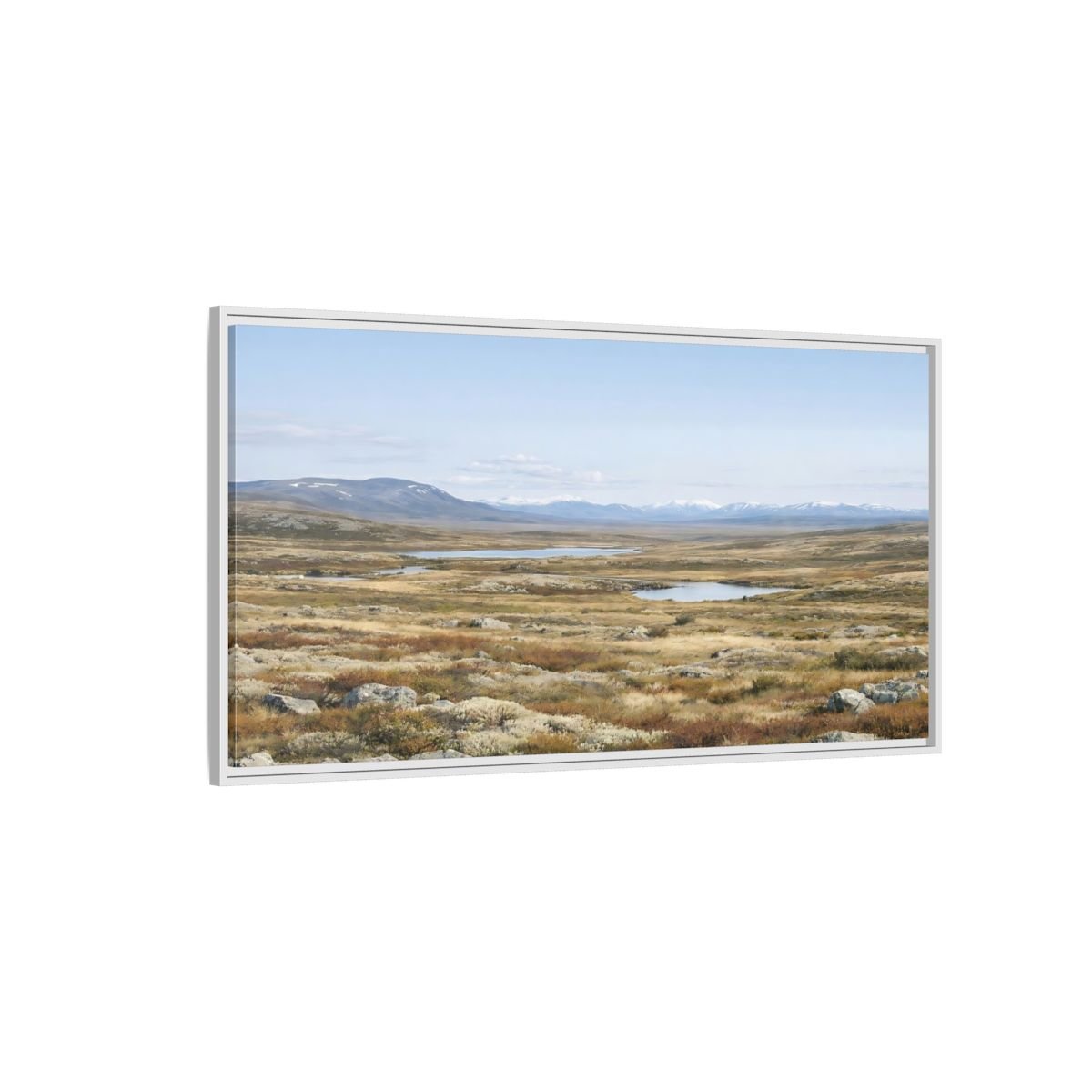 Landscape Nature Tundra - Framed Canvas Wall Art Print - YesArtYes