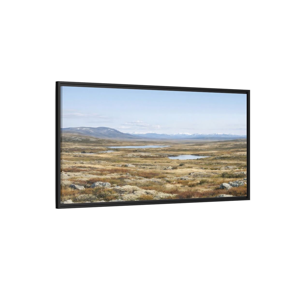 Landscape Nature Tundra - Framed Canvas Wall Art Print - YesArtYes