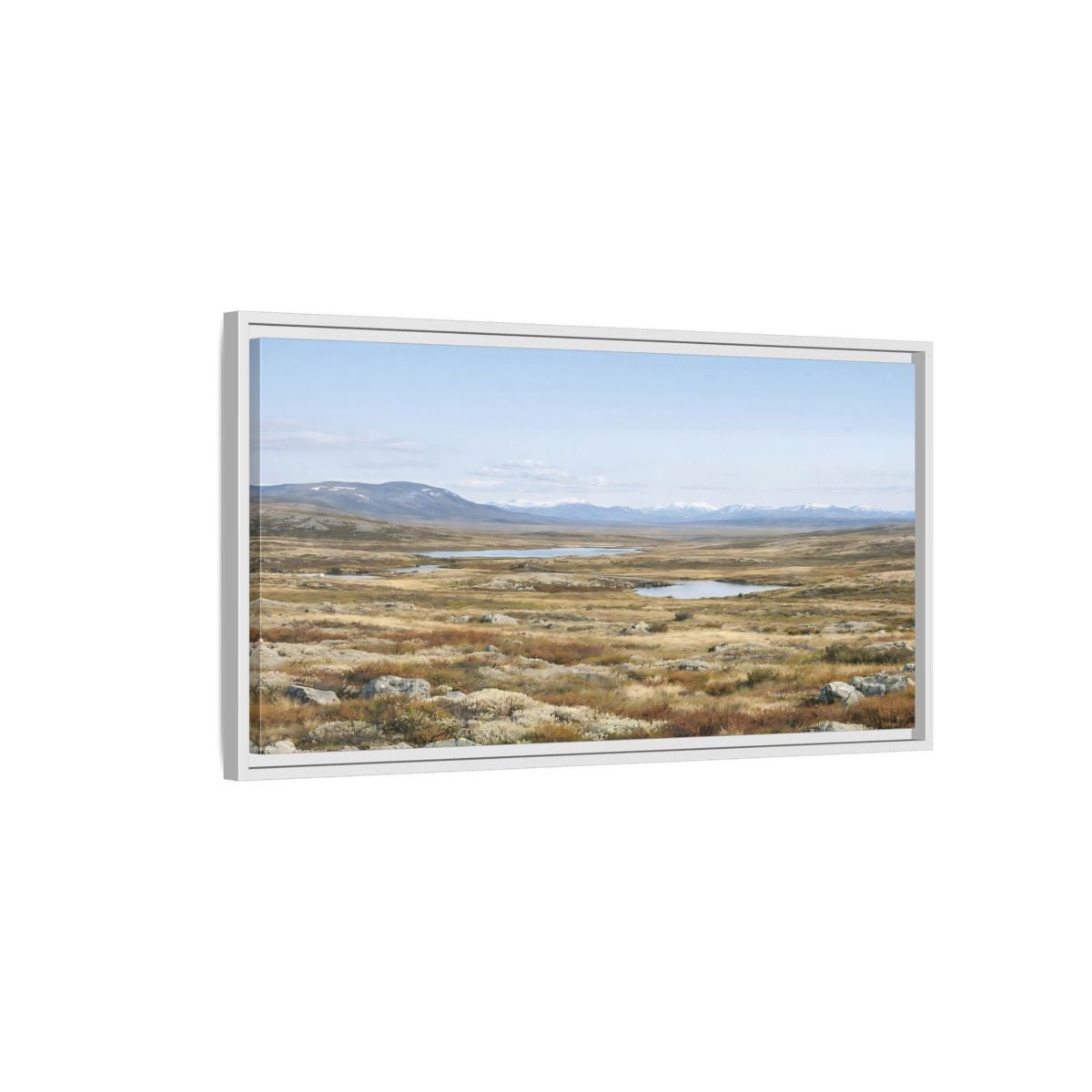 Landscape Nature Tundra - Framed Canvas Wall Art Print - YesArtYes
