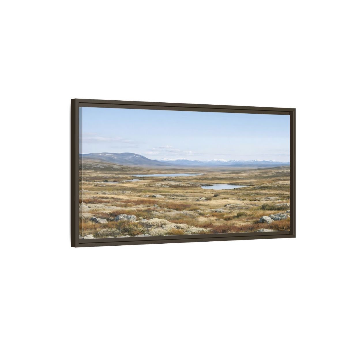 Landscape Nature Tundra - Framed Canvas Wall Art Print - YesArtYes