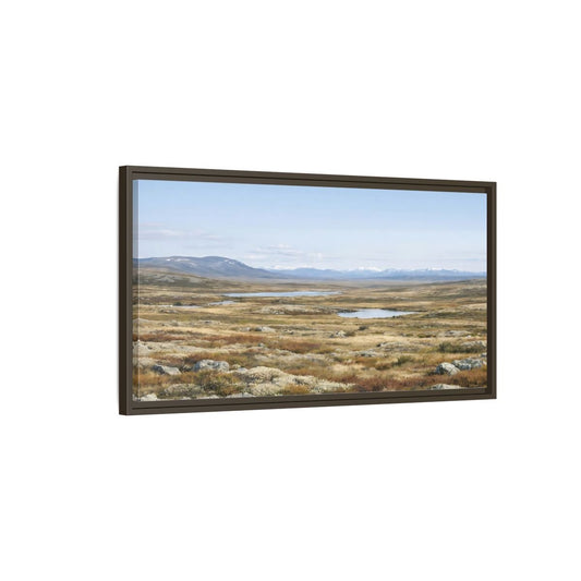 Landscape Nature Tundra - Framed Canvas Wall Art Print - YesArtYes