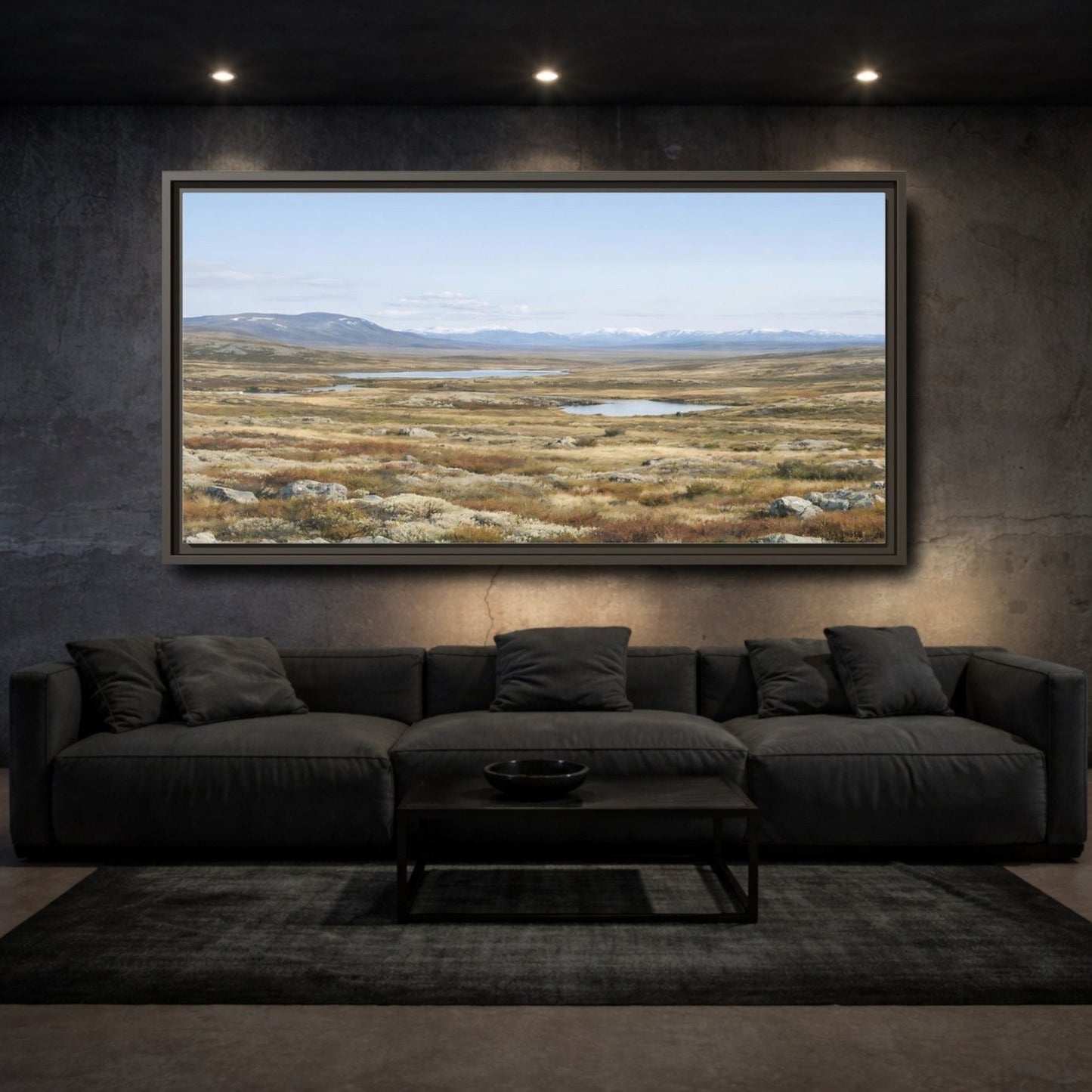 Landscape Nature Tundra - Framed Canvas Wall Art Print - YesArtYes