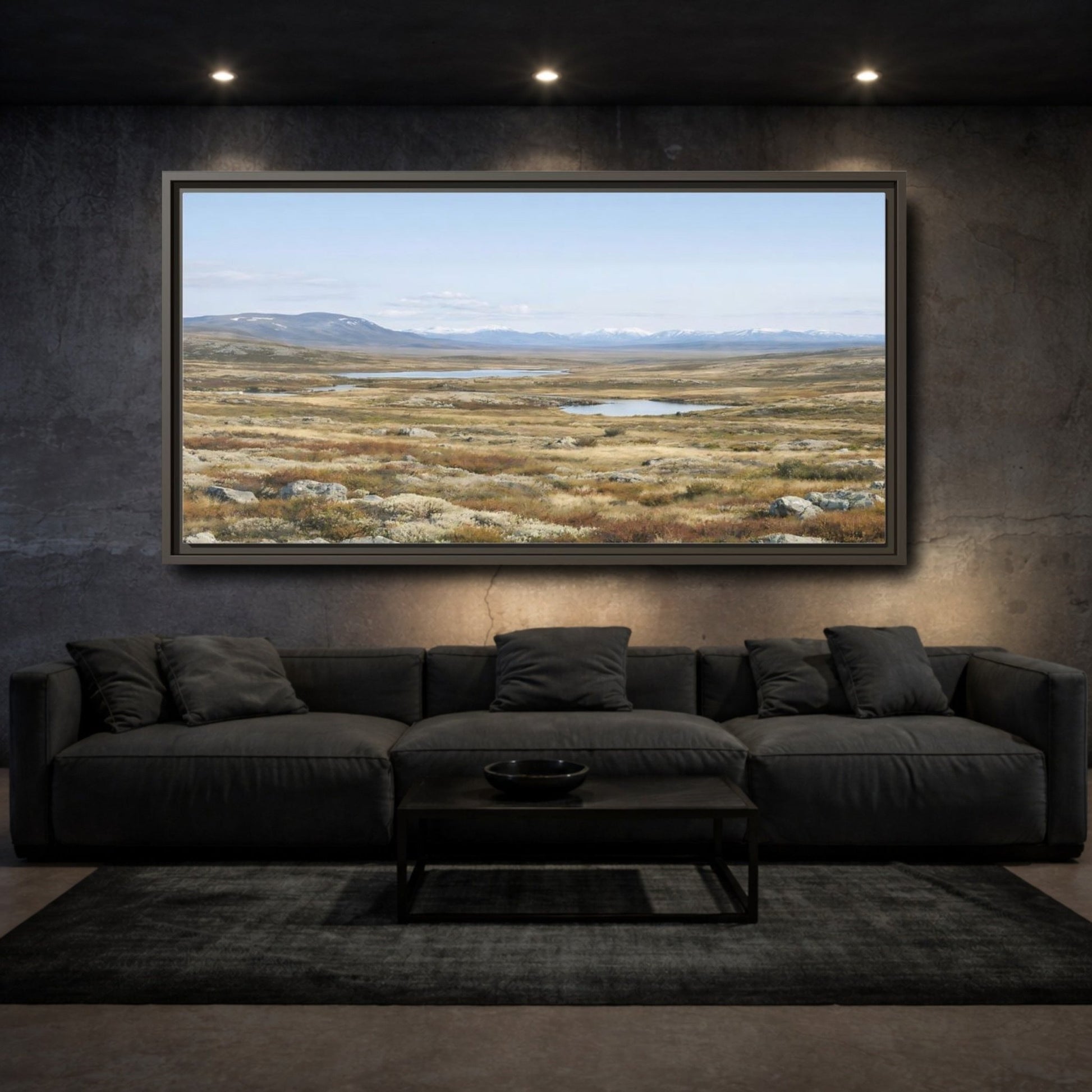 Landscape Nature Tundra - Framed Canvas Wall Art Print - YesArtYes